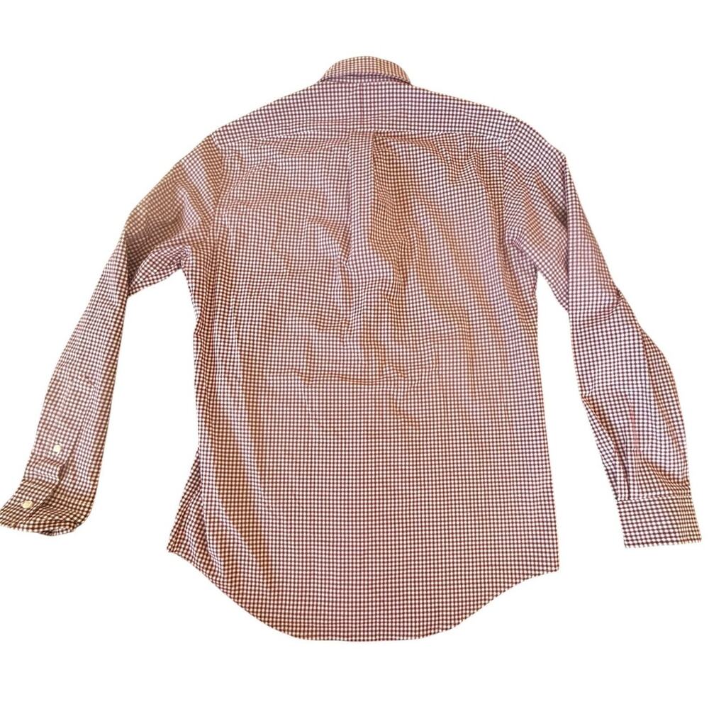 Polo Ralph Lauren Men's button-down shirt classic burgundy/red/white gingham S - Picture 3 of 13